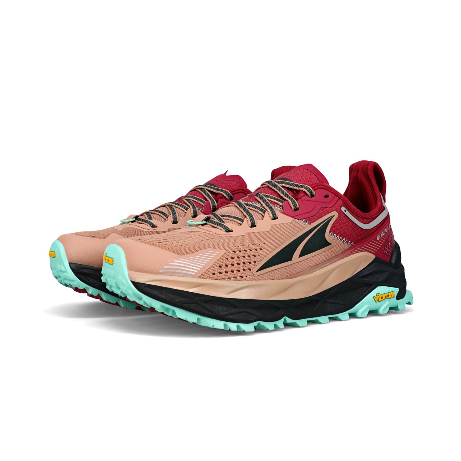 Altra Olympus 5 Women's Trail Running Shoes Brown / Red | South Africa-46513879